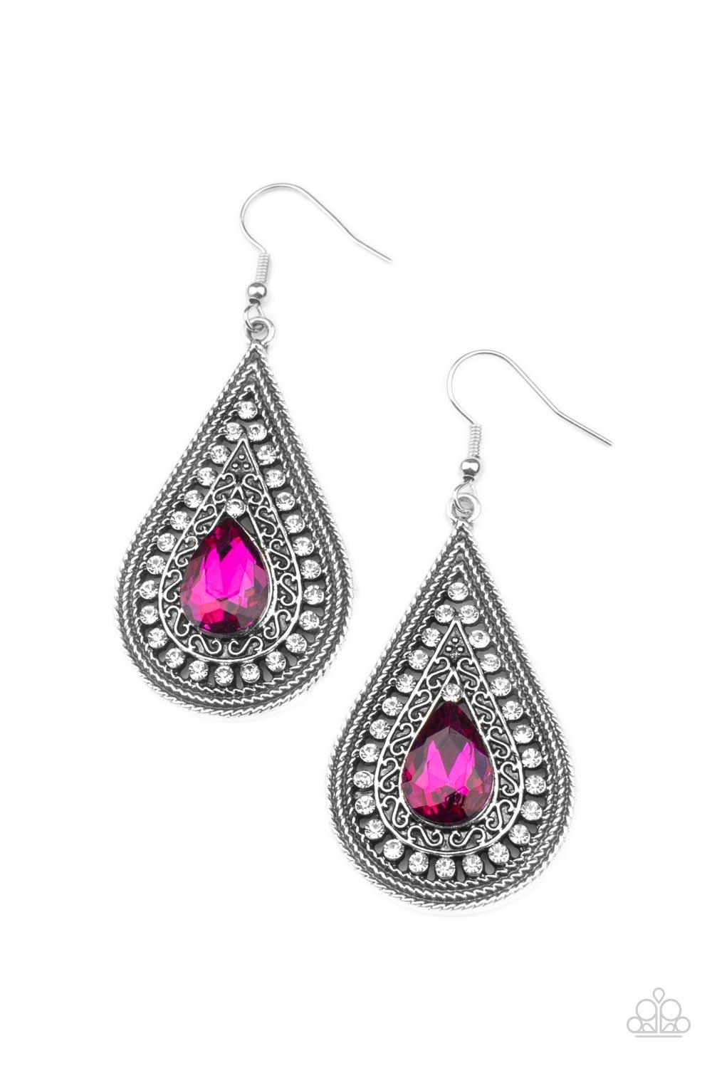 Metro Masquerade Pink Earrings - Jewelry by Bretta