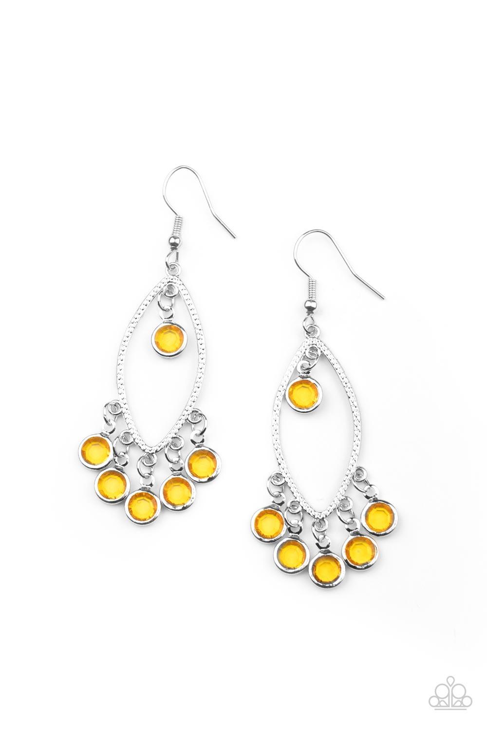 Glassy Grotto Yellow Earrings - Jewelry by Bretta