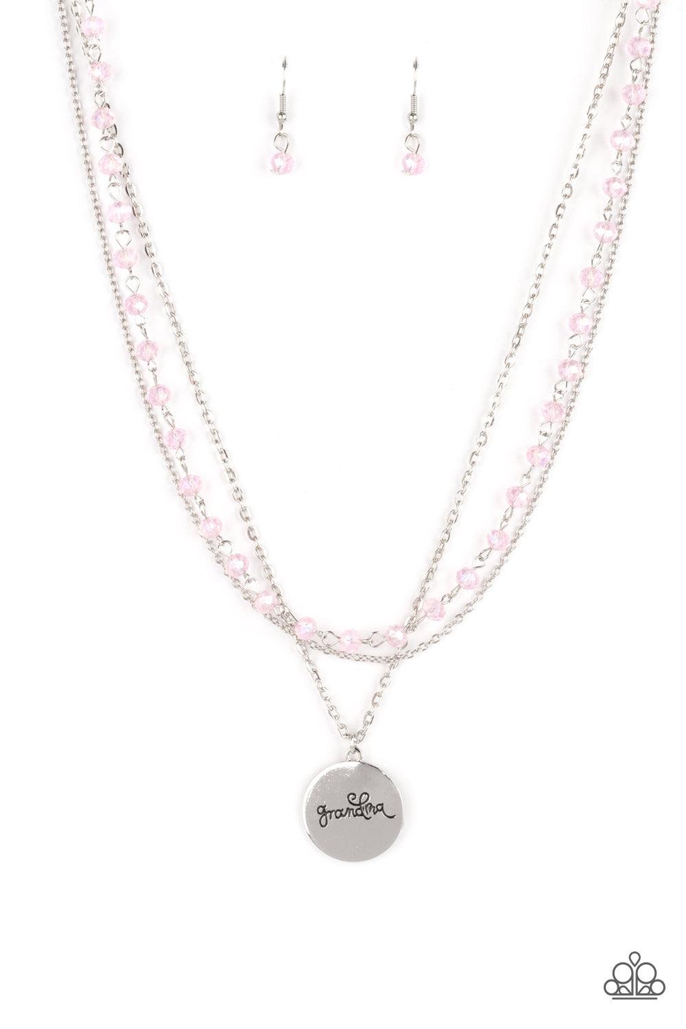 Promoted to Grandma Pink Necklace - Jewelry by Bretta