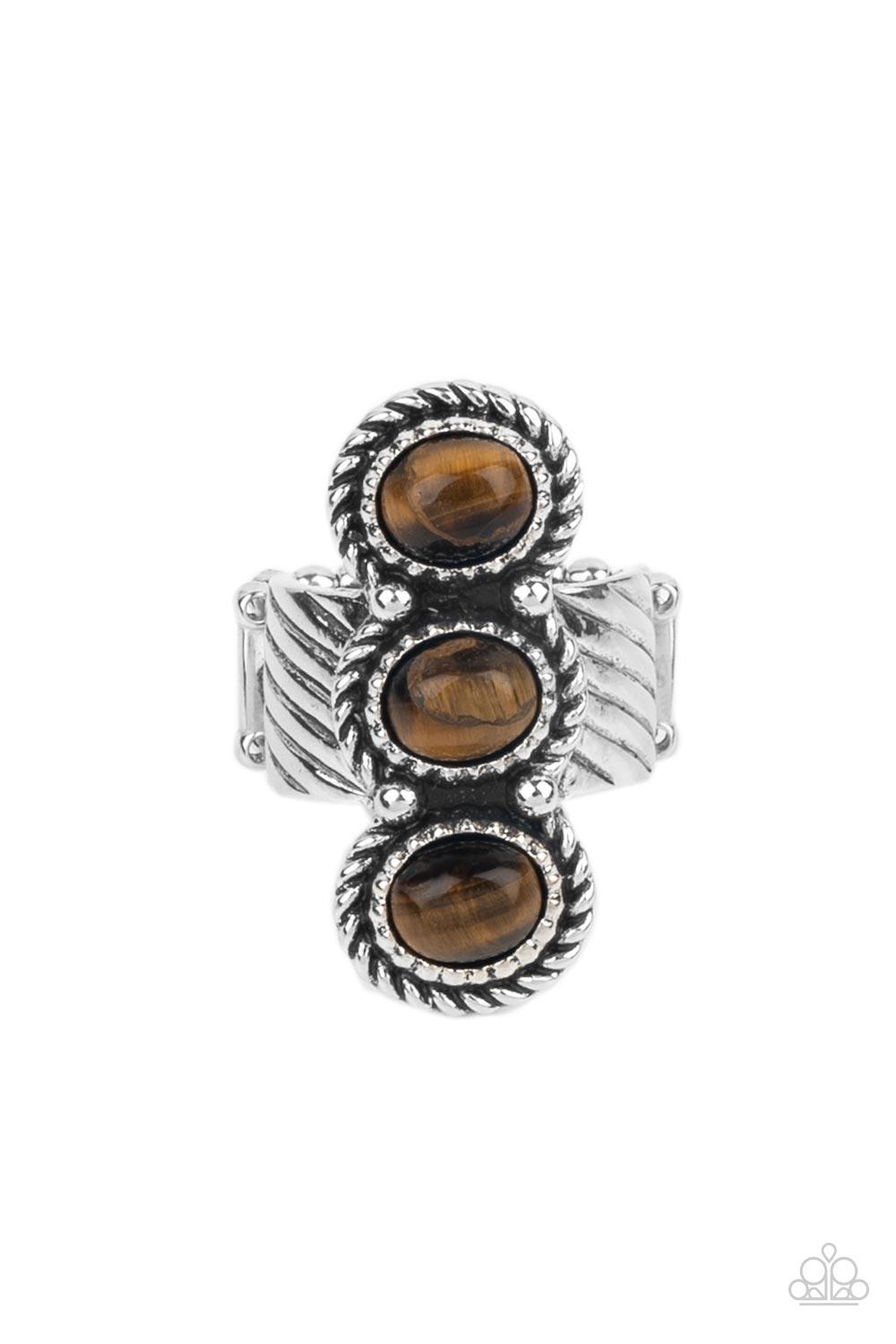 Peaceful Paradise Brown Ring - Jewelry by Bretta