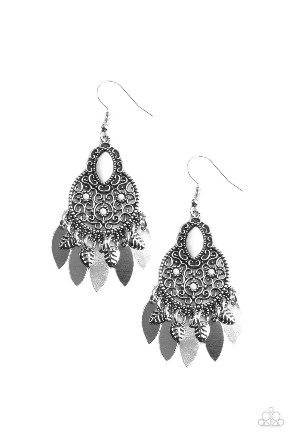 Galapagos Glamping White Earrings - Jewelry by Bretta