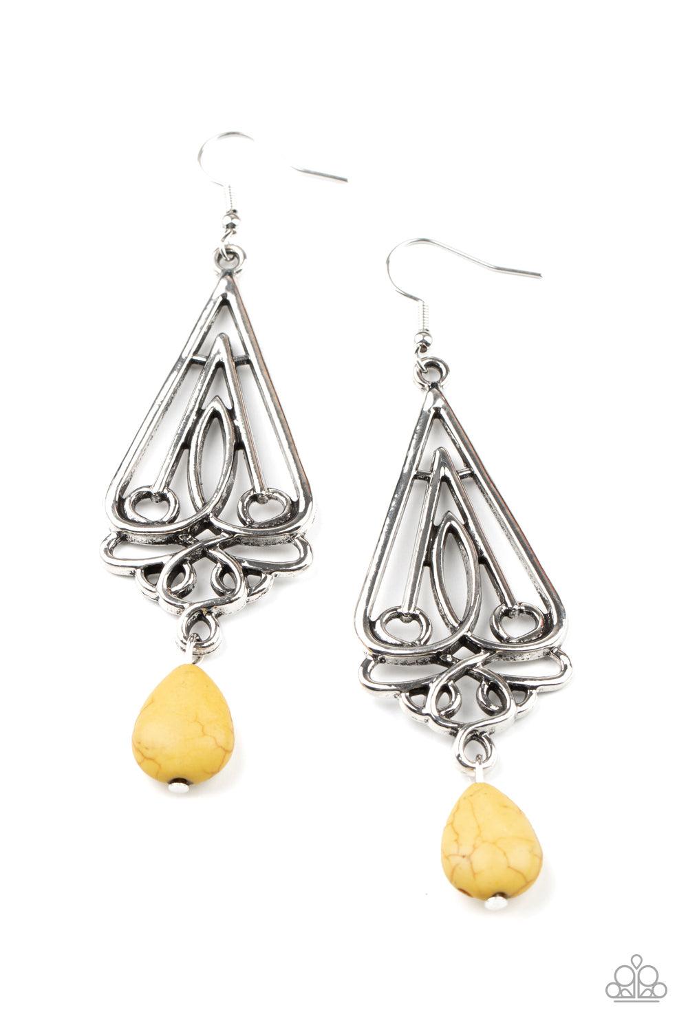 Transcendent Trendsetter Yellow Earrings - Jewelry by Bretta