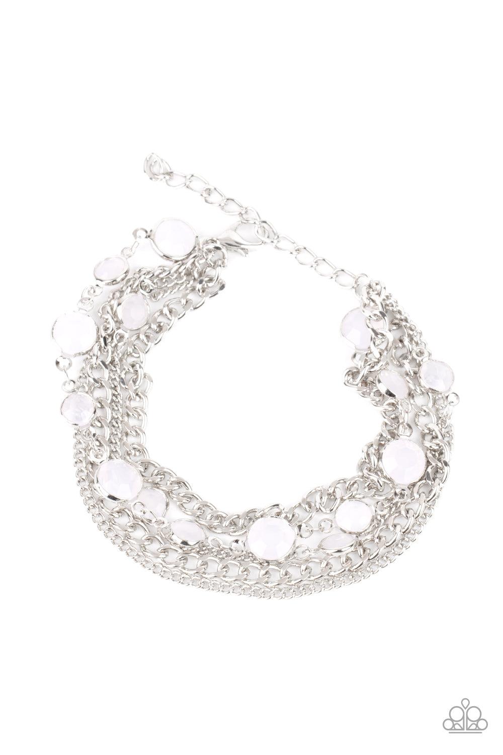 Glossy Goddess White Bracelet - Jewelry by Bretta
