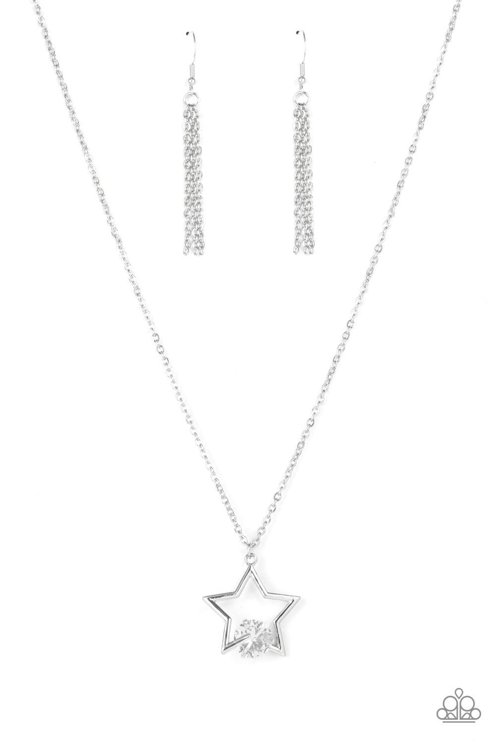 Starry Fireworks White Necklace - Jewelry by Bretta