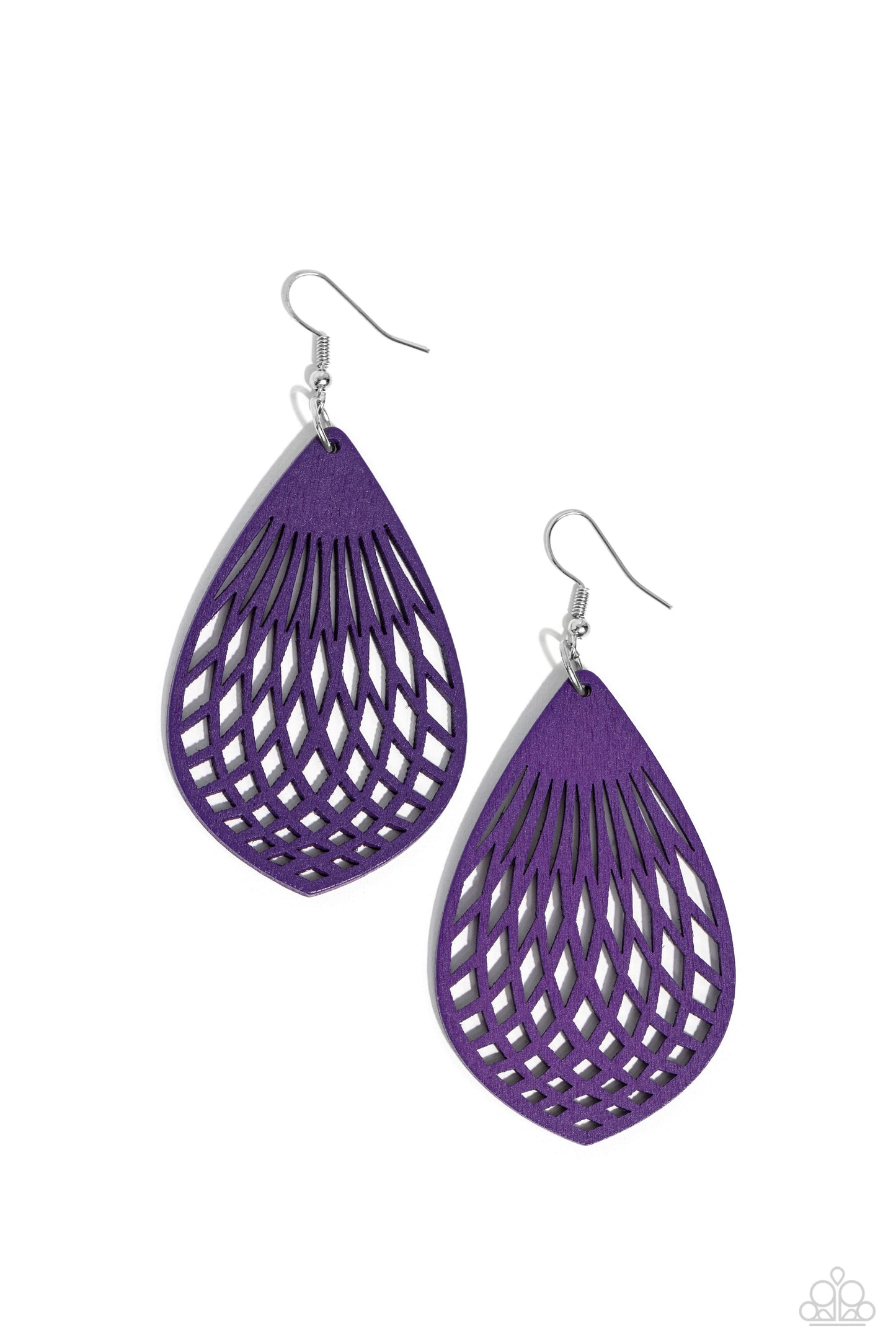Caribbean Coral Purple Earrings - Jewelry by Bretta
