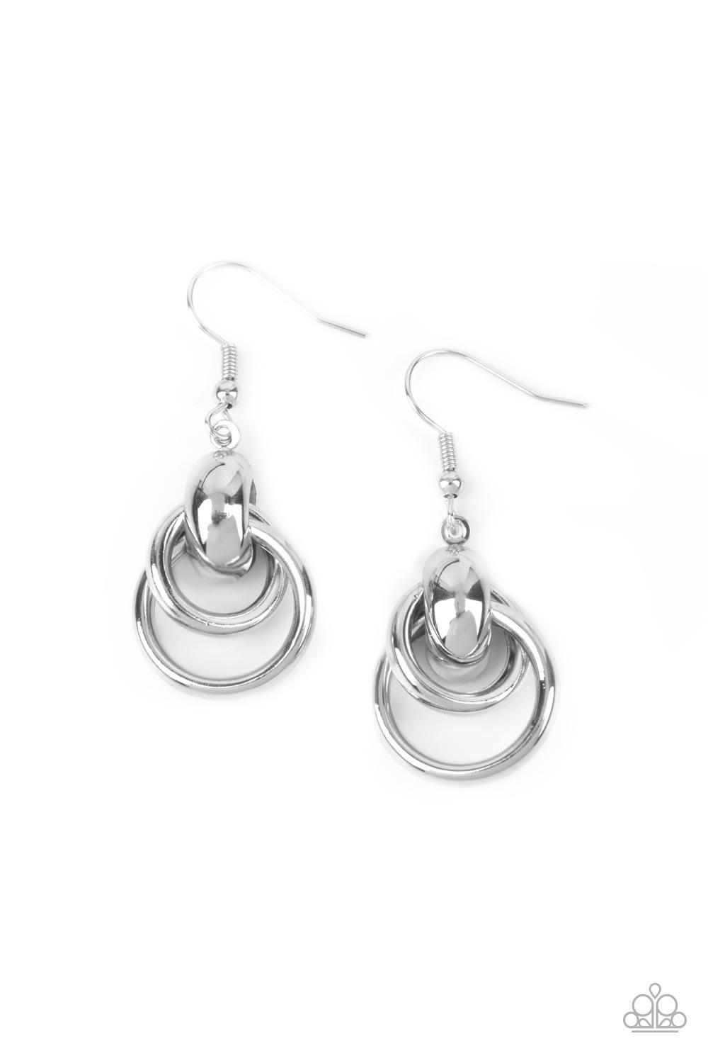 Running In Circles Silver Earrings - Jewelry by Bretta