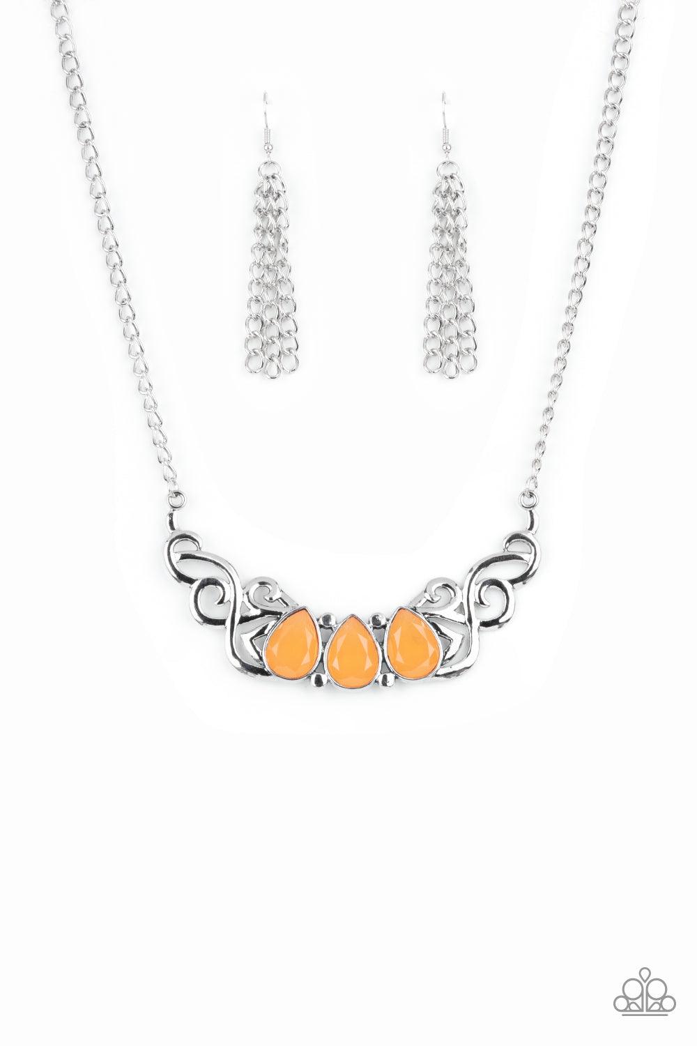 Heavenly Happenstance Orange Necklace - Jewelry by Bretta