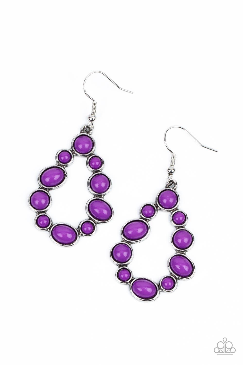 POP-ular Party Purple Earrings - Jewelry by Bretta