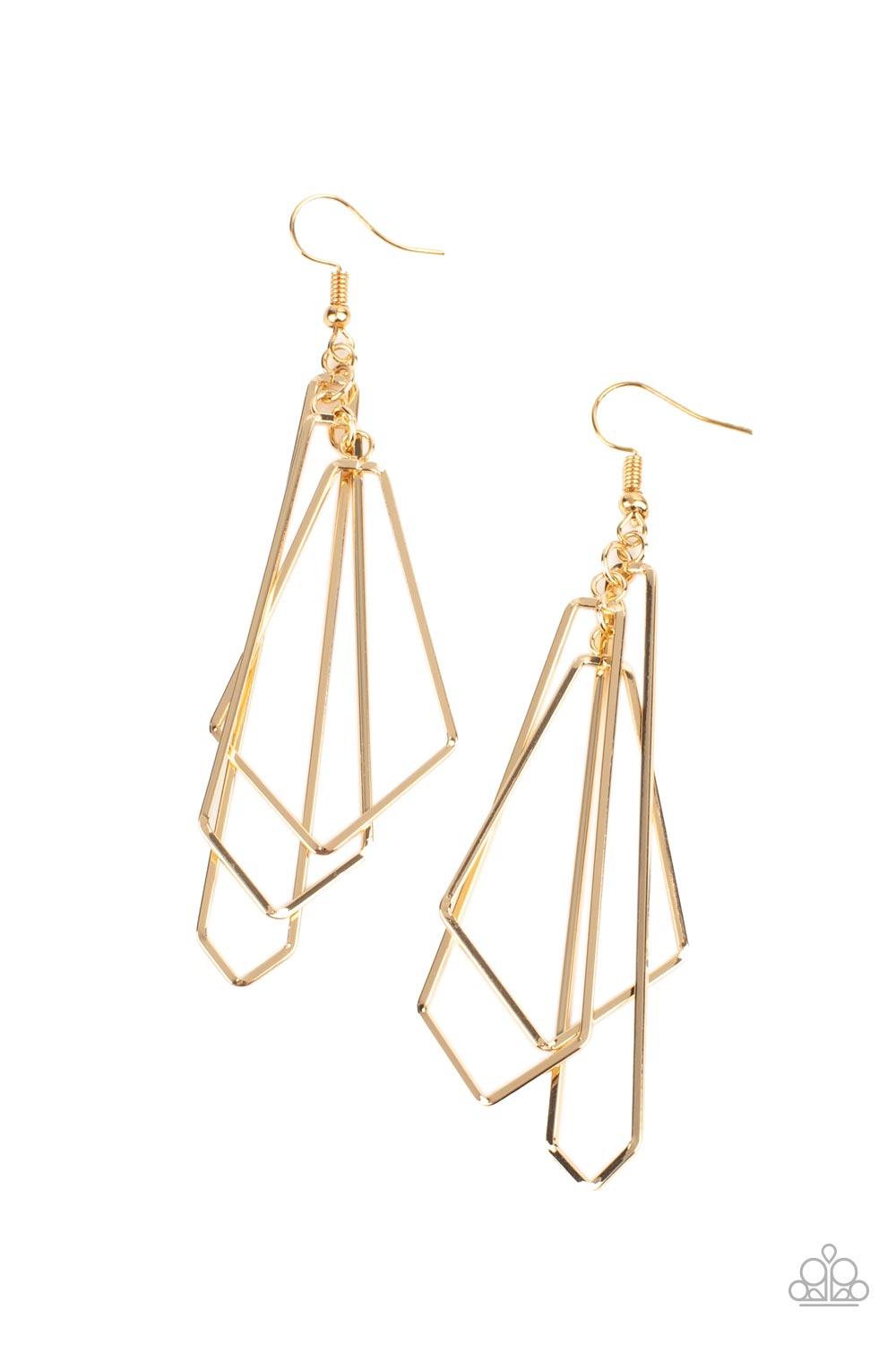 Shape Shifting Shimmer Gold Earrings - Jewelry by Bretta