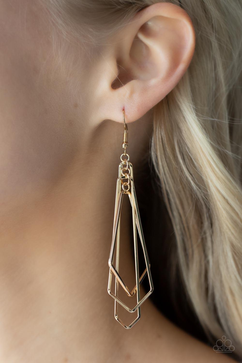 Shape Shifting Shimmer Gold Earrings - Jewelry by Bretta