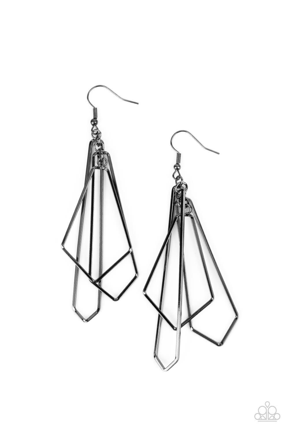 Shape Shifting Shimmer Black Earrings - Jewelry by Bretta