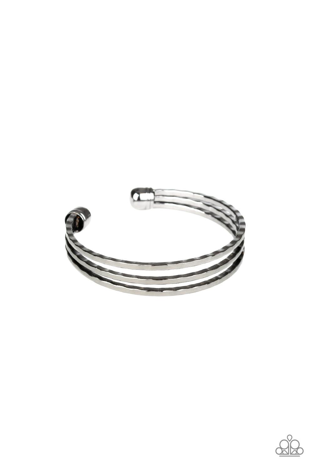 Paparazzi Accessories-Mean Gleam - Black Cuff Bracelet - jewelrybybretta