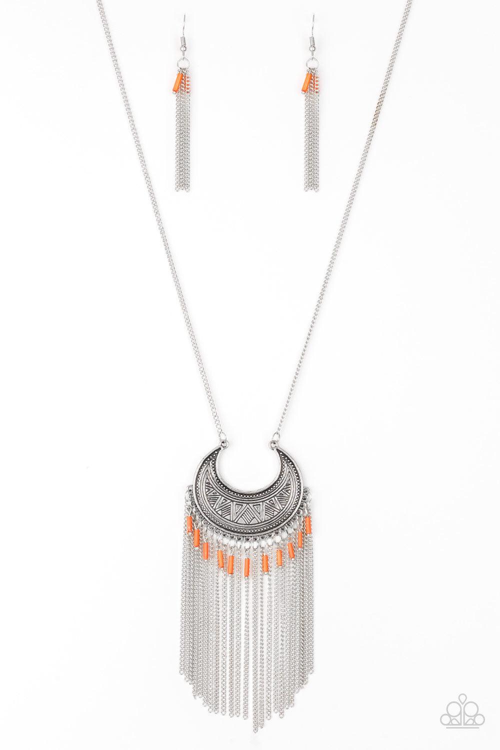 Paparazzi Accessories-Mad About Madagascar - Orange Necklace