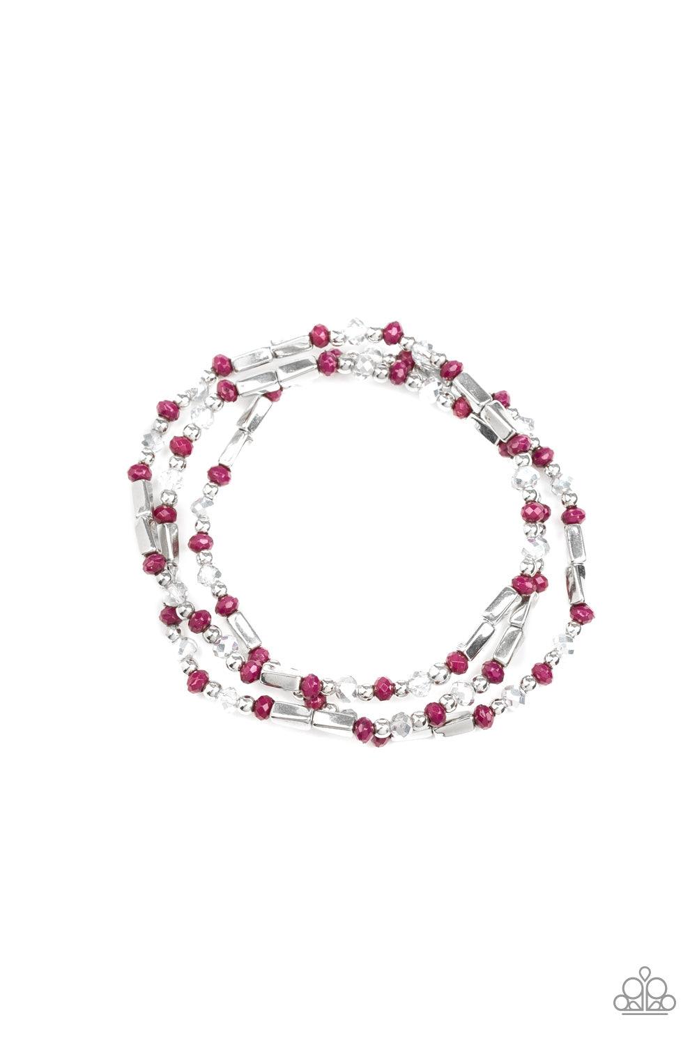 Paparazzi Accessories-Micro Magic - Purple Stretch Bracelets