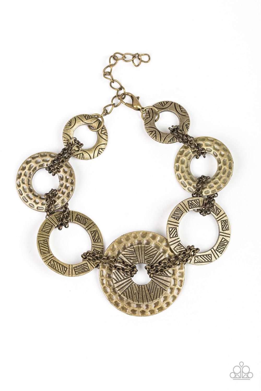 Paparazzi Accessories-Way Wild - Brass Bracelet