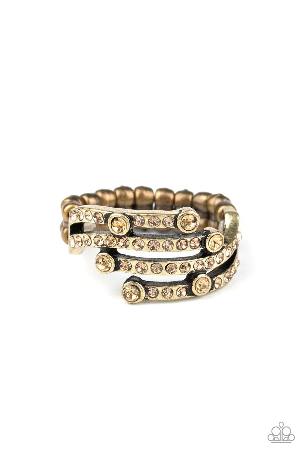 Paparazzi Accessories-Casino CACHE - Brass Ring