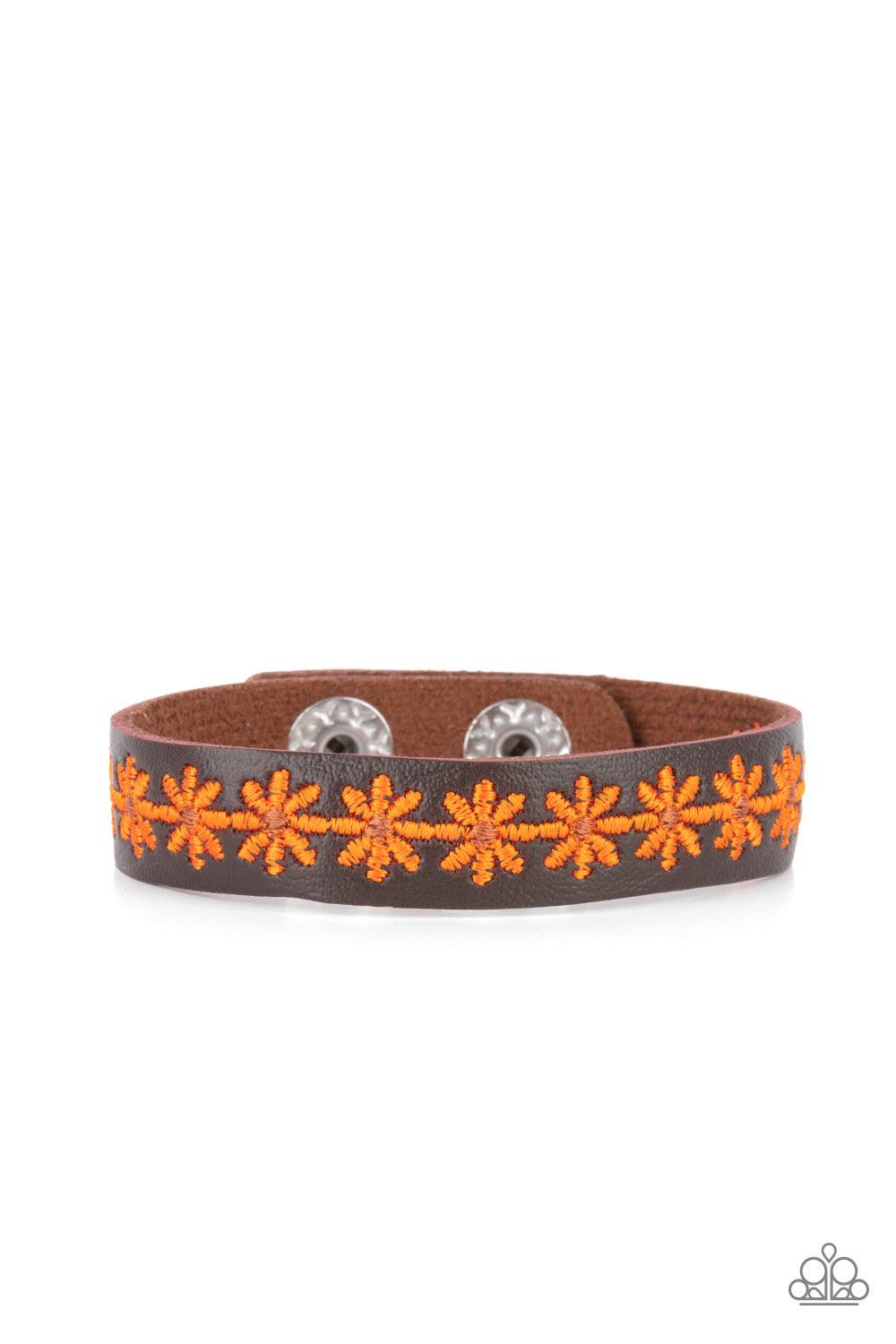 Wildflower Wayfarer Orange Bracelet - Jewelry by Bretta