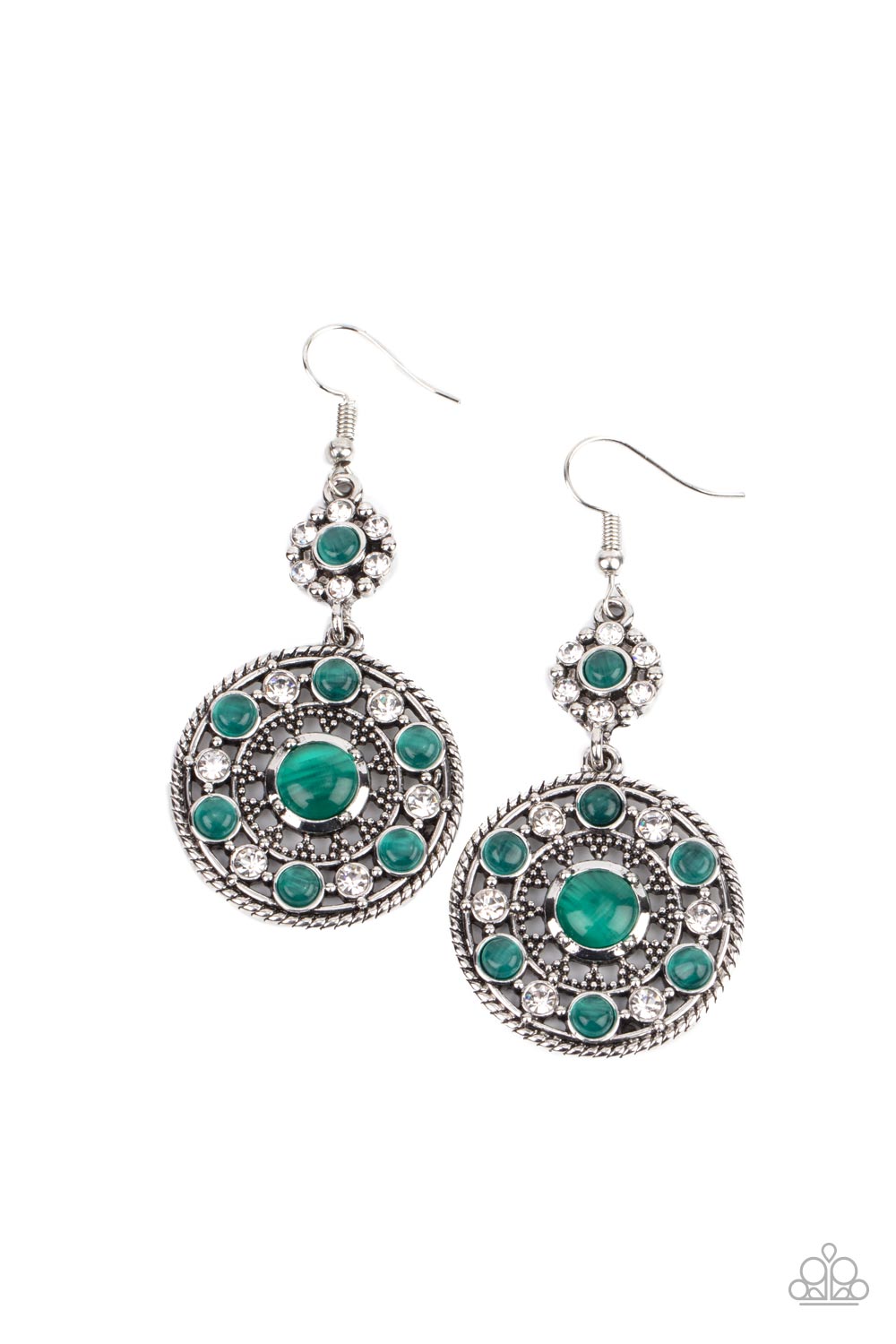Party at My PALACE Green Earrings - Jewelry by Bretta
