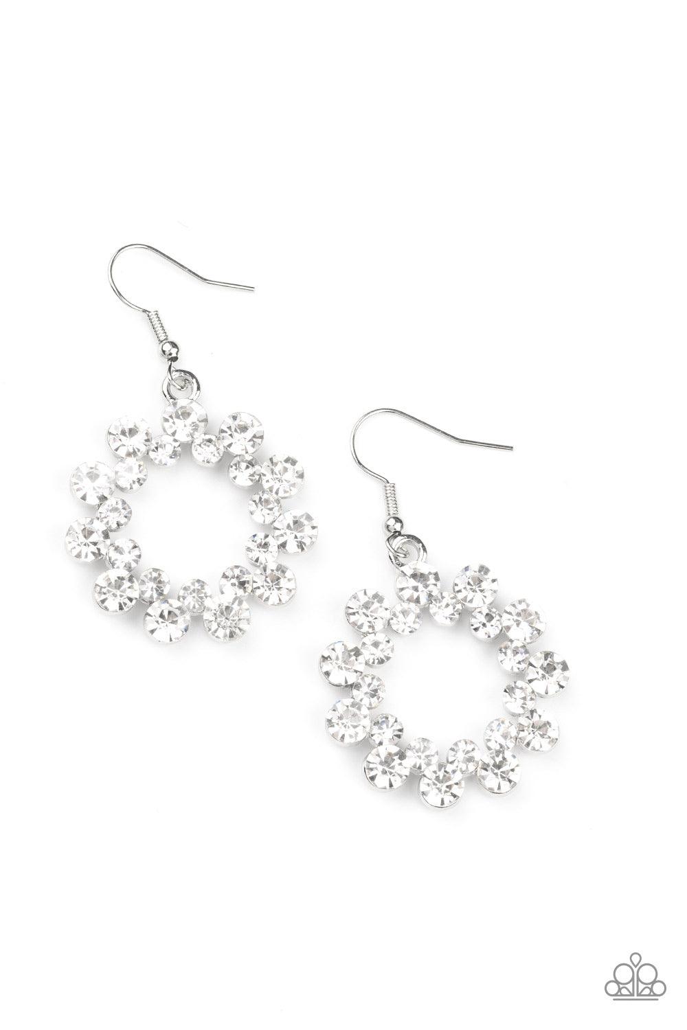 Champagne Bubbles White Earrings - Jewelry by Bretta