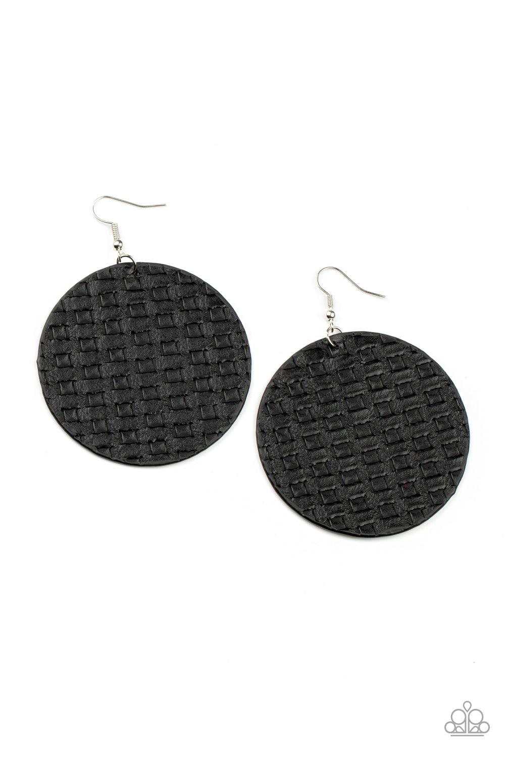 WEAVE Me Out Of It Black Earrings - Jewelry by Bretta