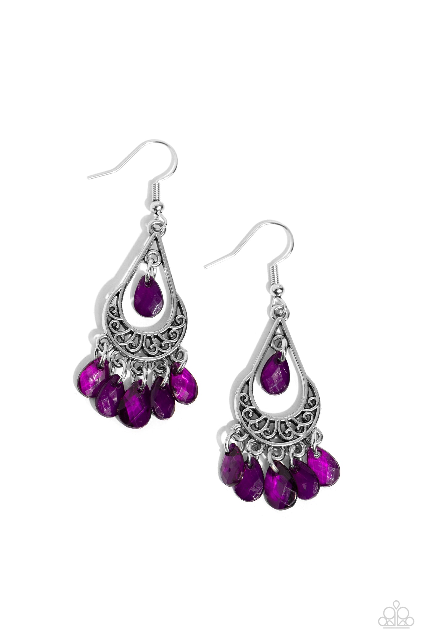 Beachside Ballroom Purple Earrings - Jewelry by Bretta