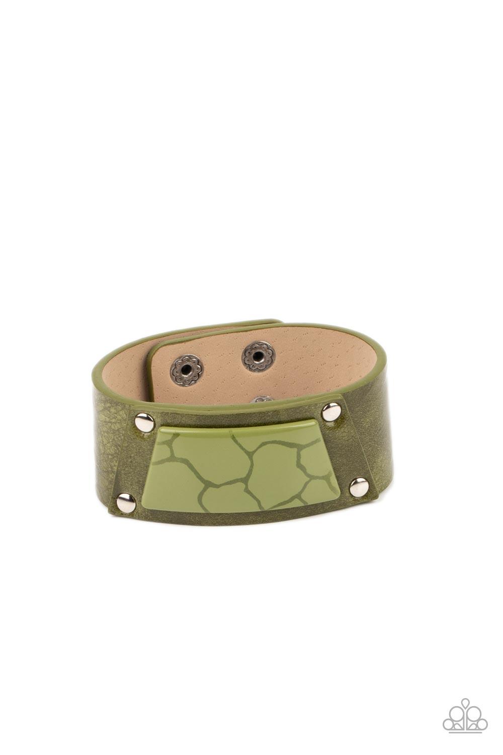 Geo Glamper Green Bracelet - Jewelry by Bretta