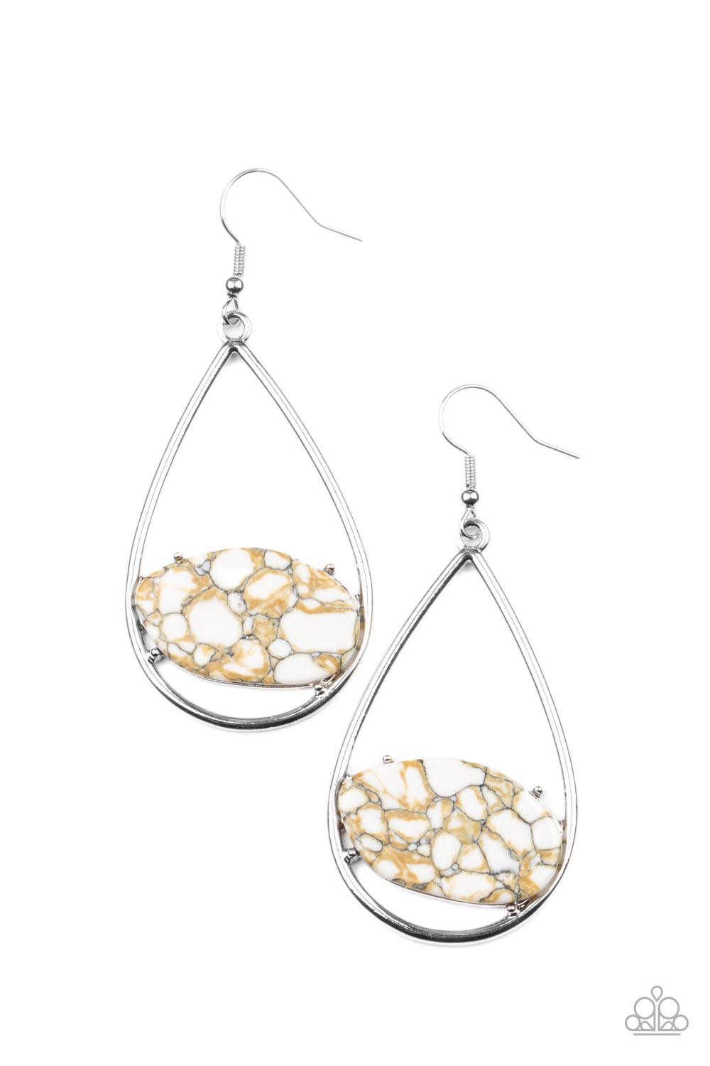 Tropical Terrazzo White Earrings - Jewelry by Bretta