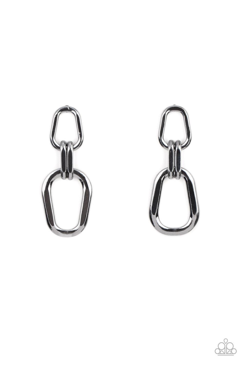 Harmonic Hardware Black Earrings - Jewelry by Bretta