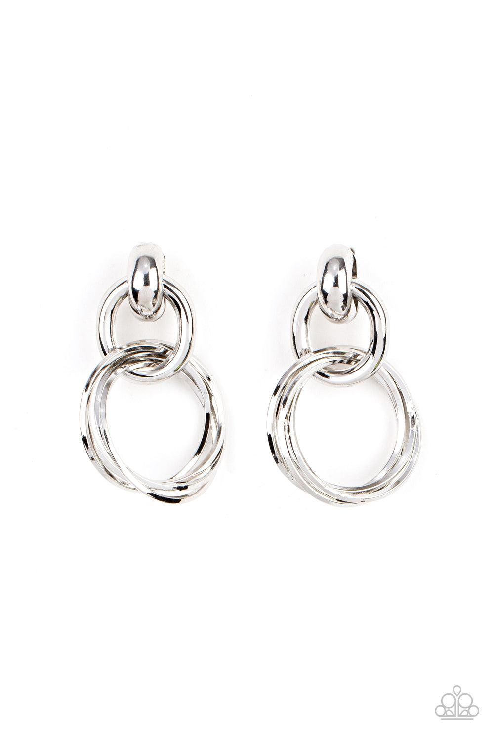 Dynamically Linked Silver Earrings - Jewelry by Bretta