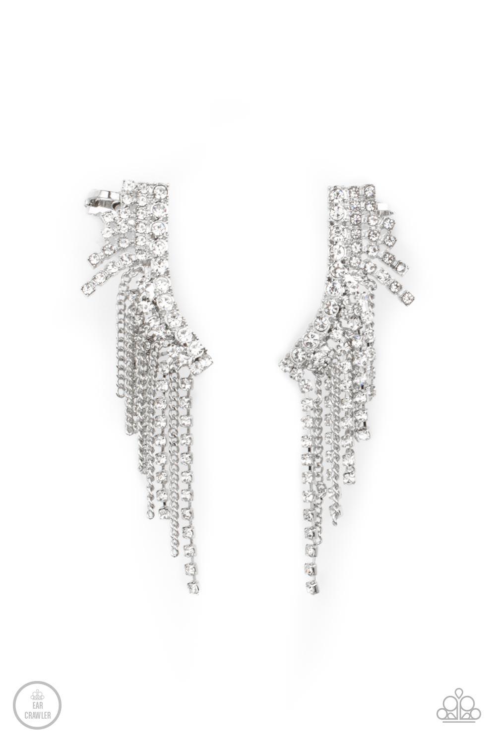 Thunderstruck Sparkle White Earrings - Jewelry by Bretta
