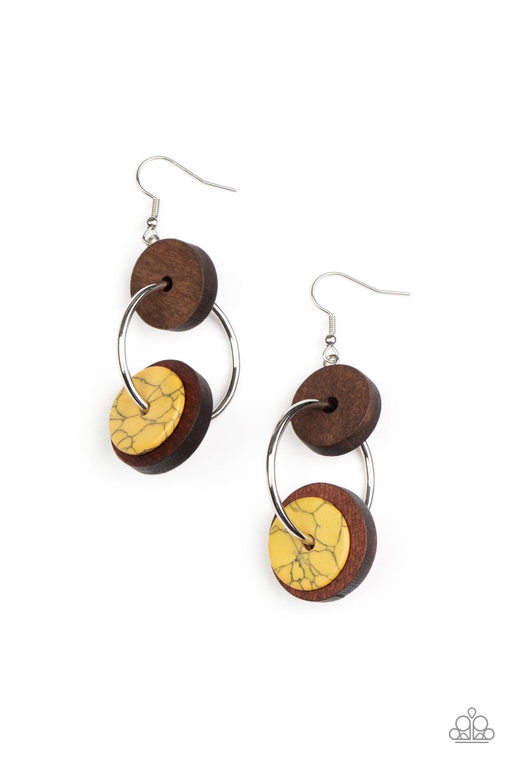 Artisanal Aesthetic Yellow Earrings - Jewelry by Bretta