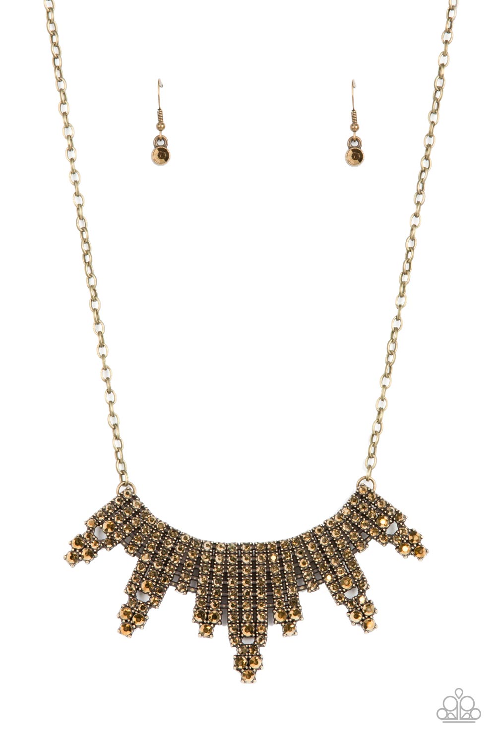 Skyscraping Sparkle Brass Necklace - Jewelry by Bretta
