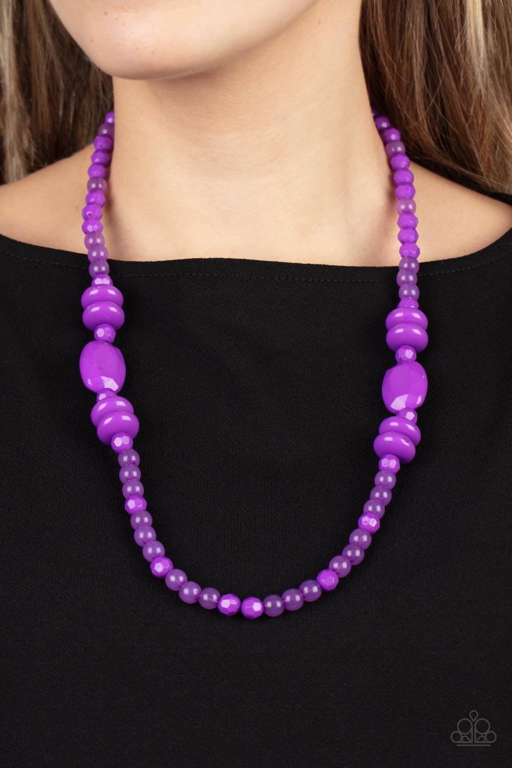 Purple Beads Necklace