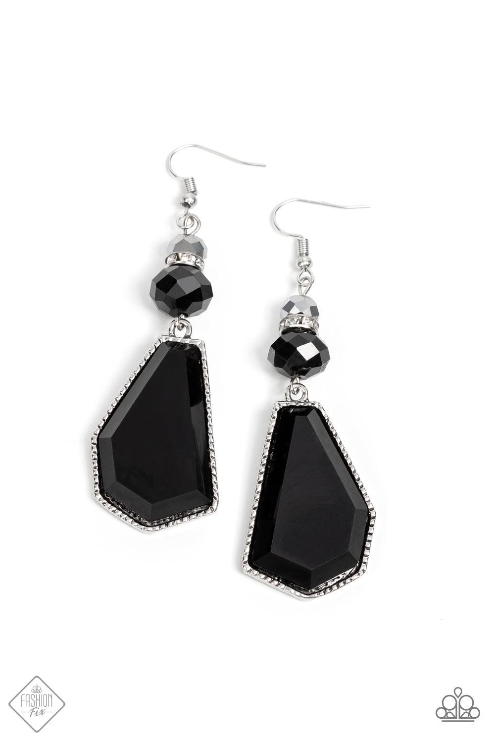 Defaced Dimension Black Earrings - Jewelry by Bretta