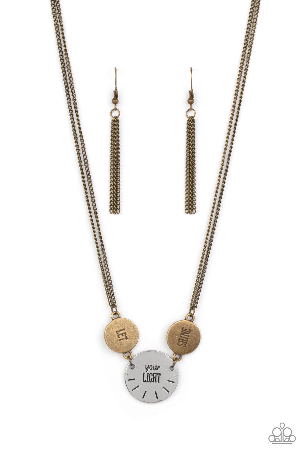 Search Products Shine Your Light Brass Necklace - Jewelry by Bretta
