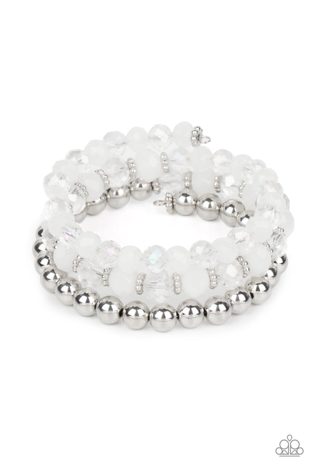 Gimme Gimme White Coil Bracelet - Jewelry by Bretta