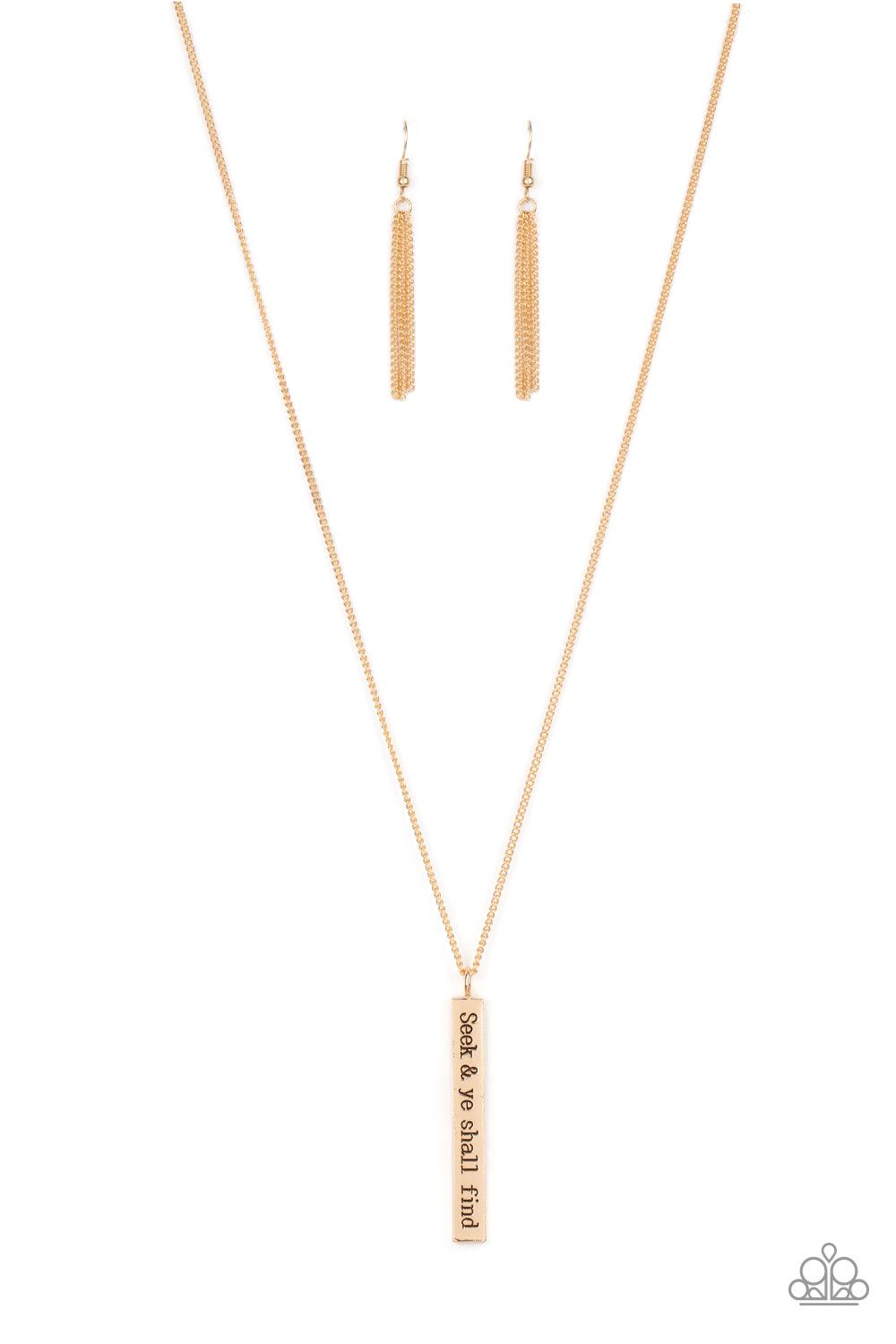 Matt 7:7 Gold Necklace - Jewelry by Bretta