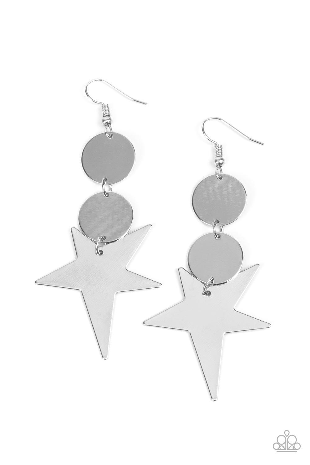  Silver Star Earrings Dangle Silver Star Jewelry