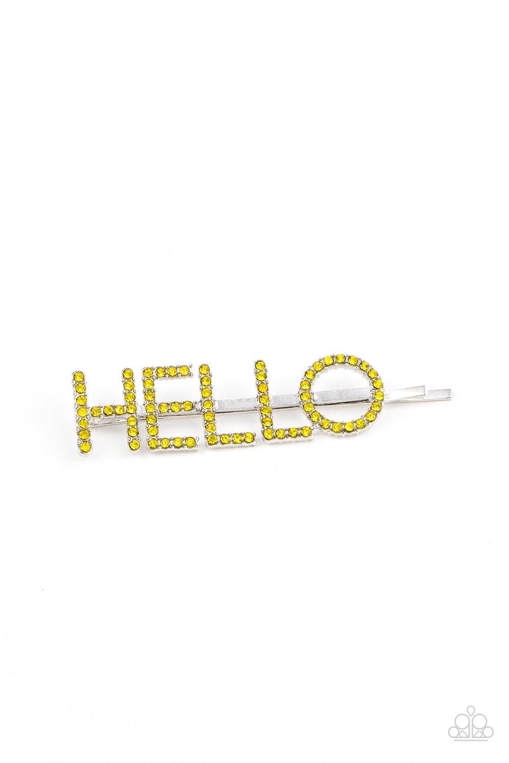 Hello There Yellow Hair Clip - Jewelry by Bretta