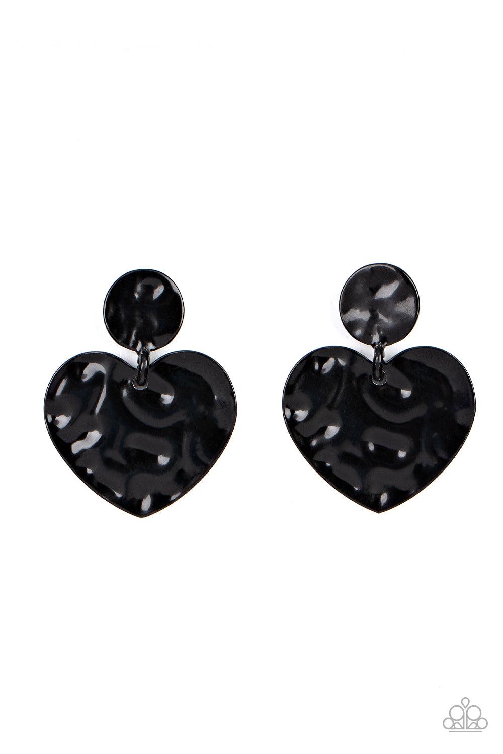 Just a Little Crush Black Earrings - Jewelry by Bretta