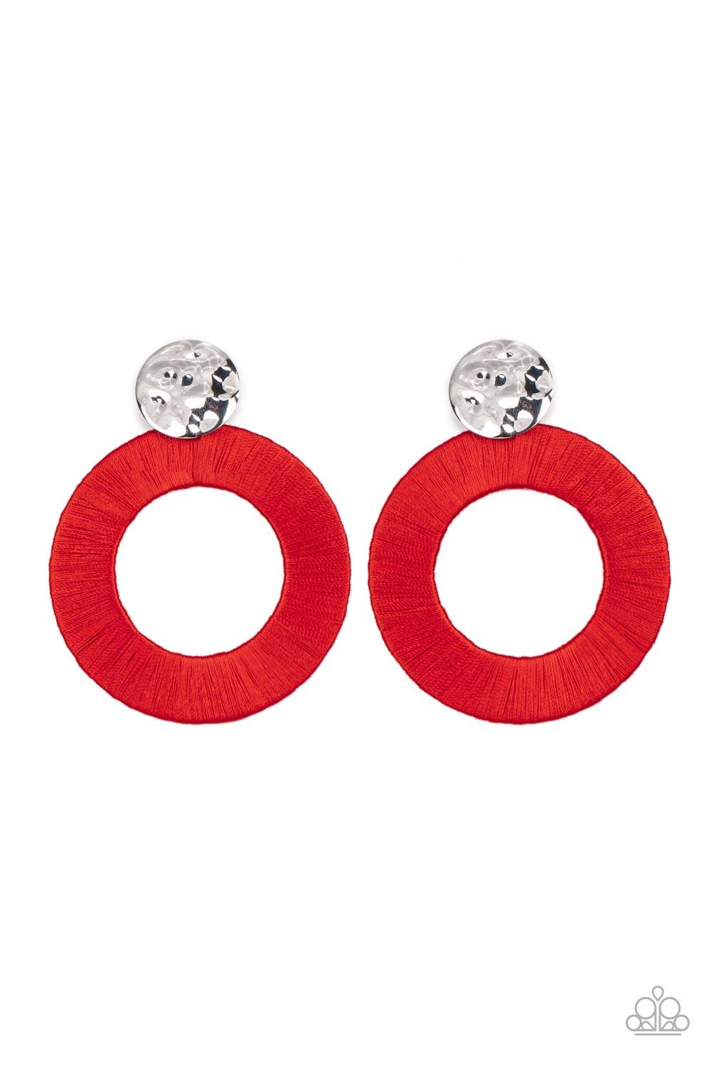 Strategically Sassy Red Earrings - Jewelry by Bretta
