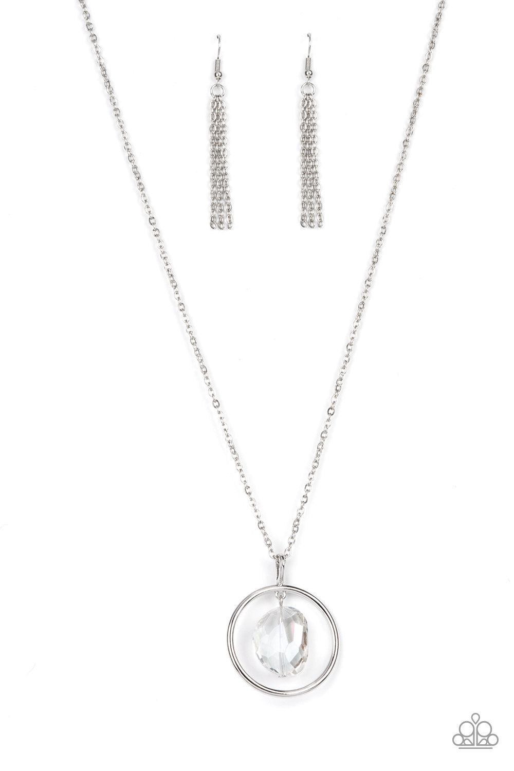 Hands-Down Dazzling White Necklace - Jewelry by Bretta