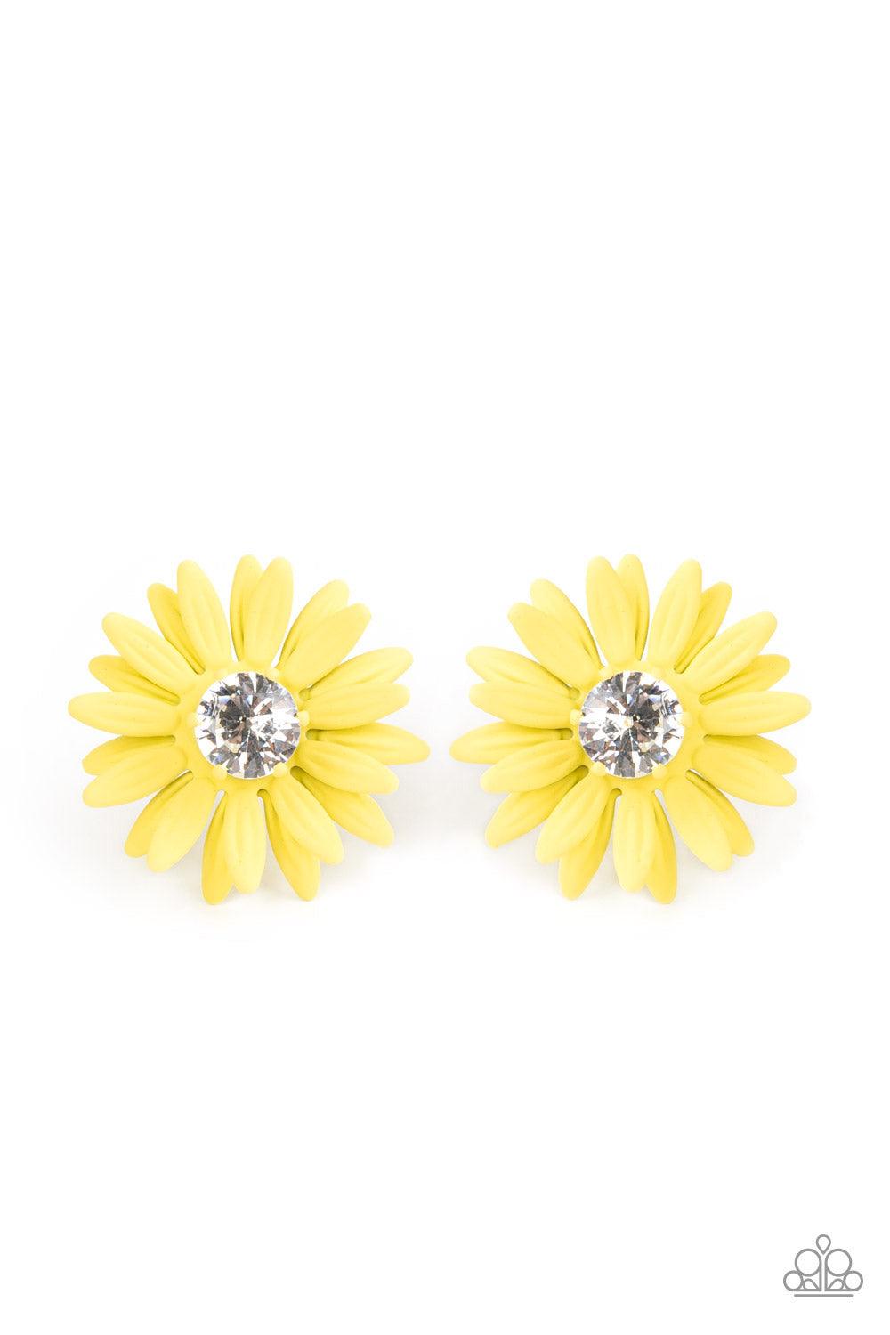 Sunshiny DAIS-y Yellow Earrings - Jewelry by Bretta