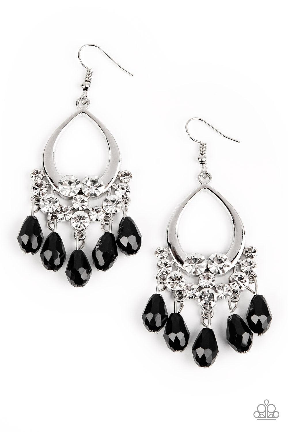 Famous Fashionista Black Earrings - Jewelry by Bretta