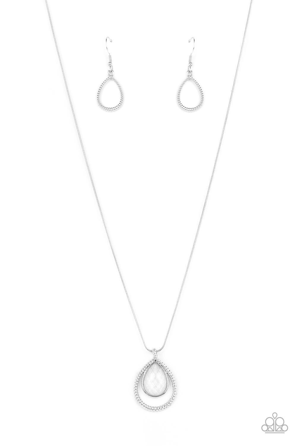 Gorgeously Glimmering White Necklace - Jewelry by Bretta