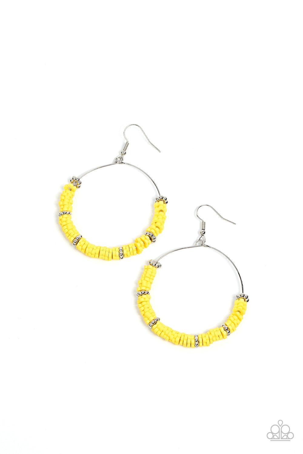 Loudly Layered Yellow Earrings - Jewelry by Bretta