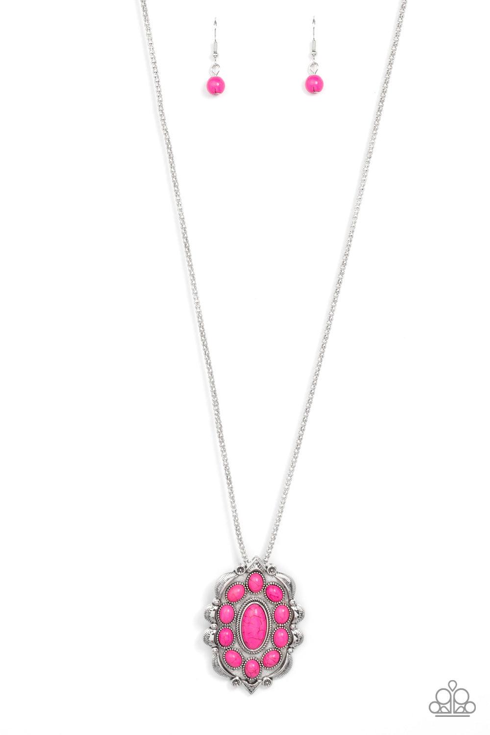 Mojave Medallion Pink Necklace - Jewelry by Bretta