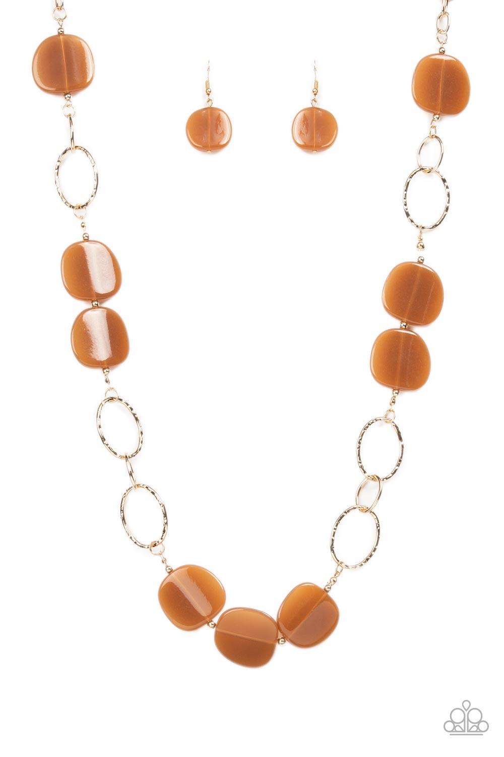 Posh Promenade Brown Necklace - Jewelry by Bretta
