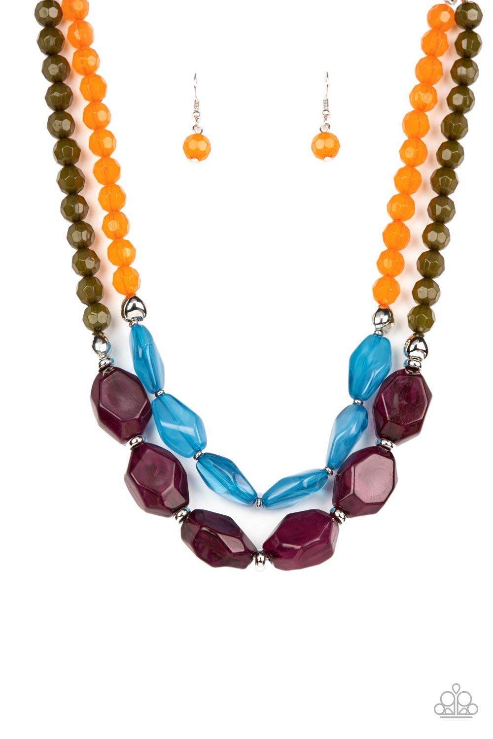 Tropical Trove Purple Necklace - Jewelry by Bretta