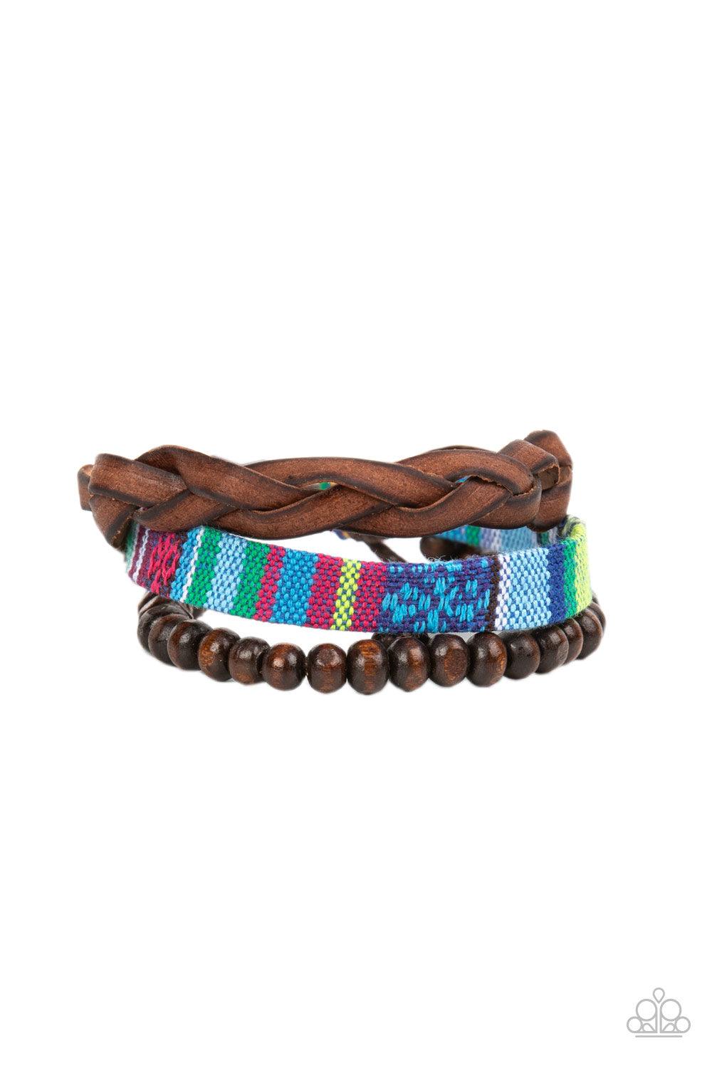 Textile Texting Blue Urban Bracelet - Jewelry by Bretta